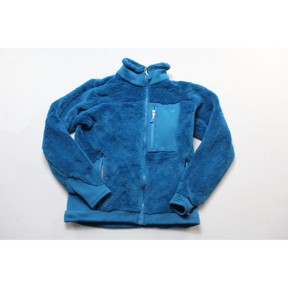 Mountain Hardwear Fleece Jacket Women Small Blue Excellent Polartec Monkey Woman